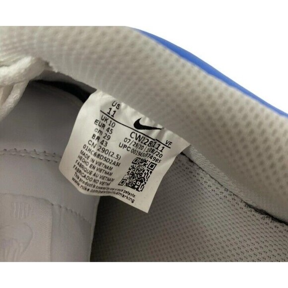 Nike Air Force 1 '07 CW2288-111 White Blue Sneakers Size US 11 Mens 12.5 Women - Picture 12 of 12